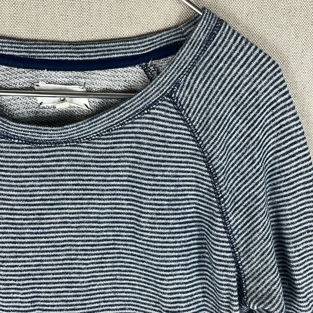 Lou & Grey > Striped Crew Neck Cotton Sweatshirt Small - Picture 2 of 7